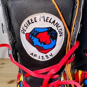 ThirtyTwo Lashed Desiree Melancon Women's Snowboard Boots Sz 8 Black Red‎ Yellow